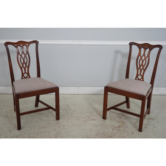 Set of 8 Hickory Chair Co Mahogany Dining Room Chairs For Sale - Image 13 of 18