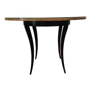 Room & Board Cherry and Glass Top Dining Table For Sale