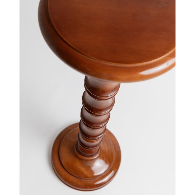 Vintage Handcrafted Wooden Column Plant Stand, Italy, 1960s For Sale - Image 9 of 11
