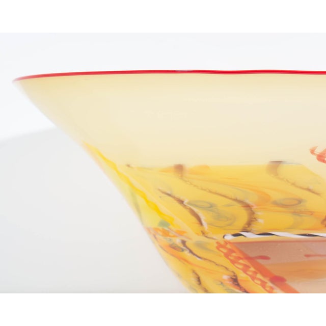 Bruce Pizzichillo Dari Gordon Signed Oversized Art Glass Centerpiece Bowl For Sale - Image 4 of 8