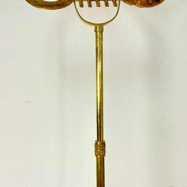 1950s Hollywood Regency French Empire Style Brass Lyre Sheet Music or Book Stand For Sale - Image 15 of 15