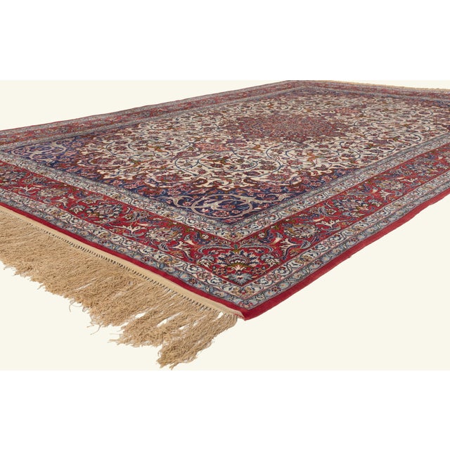 79788 Vintage Persian Isfahan Rug, 06'07 x 10'03. The Legacy Garden: A Vintage Persian Isfahan Masterpiece of Timeless...