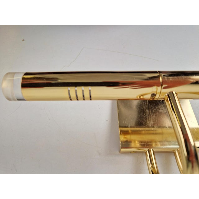 Regency Brass Acrylic Cabinet Lamp by Lumina, 1980s, Set of 3 For Sale - Image 14 of 18