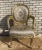 Elegant Gold Leaf Empire Style Gold Leaf Armchair/Setee For Sale In New York - Image 6 of 6