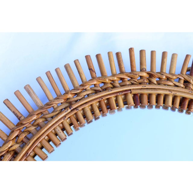 Italian Rattan Mirrors by Franco Albini, 1950s-1960s, Set of 2 For Sale - Image 11 of 14