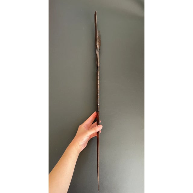 Late 20th Century Hand Carved African Ebony Wood Sculptural Wall Hanging For Sale - Image 5 of 8