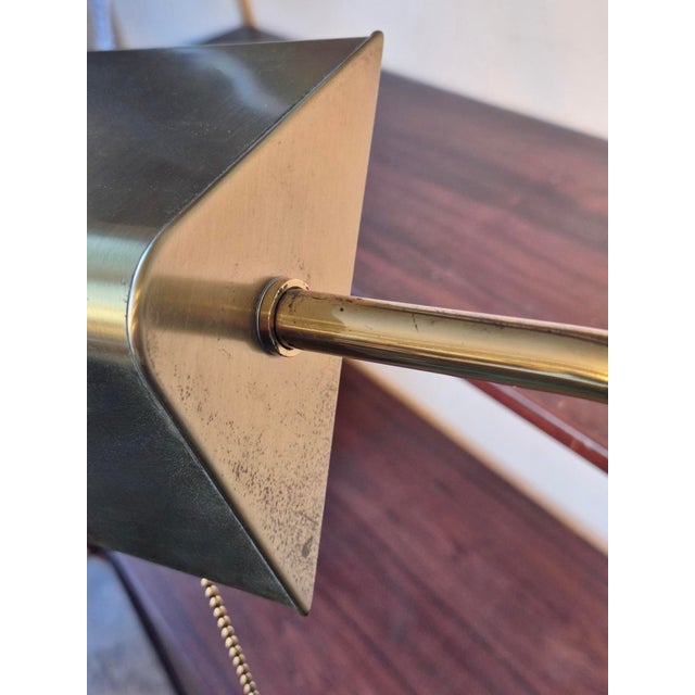 Mid-Century Modern Brass Bankers Adjustable Floor Lamp, 1970s For Sale - Image 10 of 12