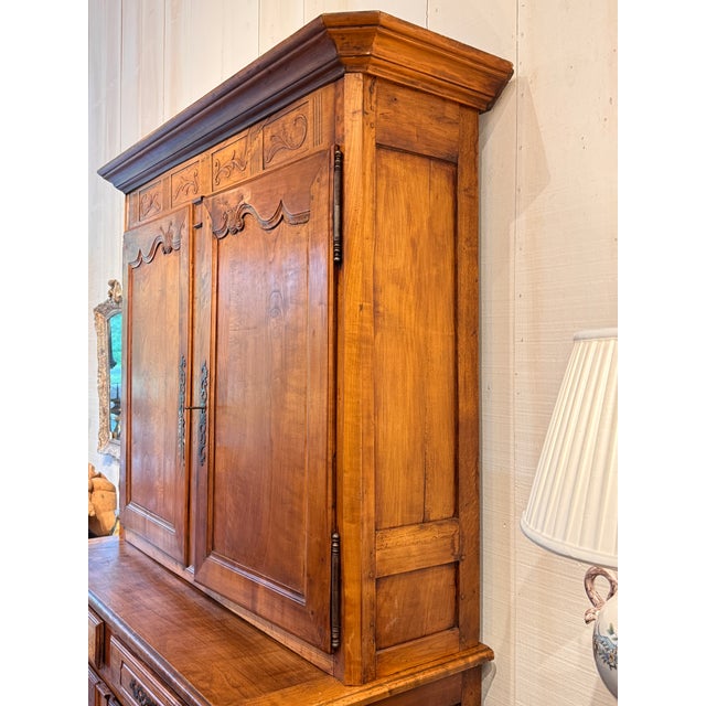 French Provincial Cabinet With Carved Detail For Sale - Image 16 of 17