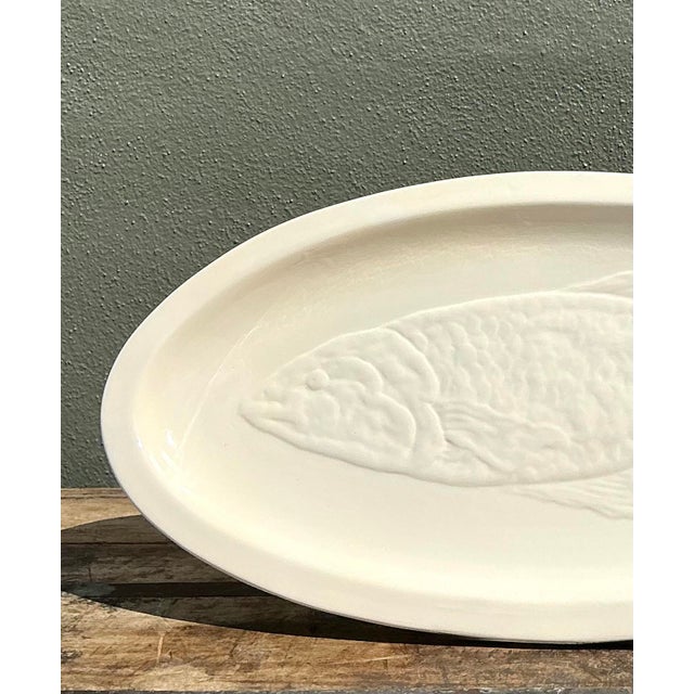 Mid 20th Century Vintage Italian Glazed Ceramic Fish Tray For Sale - Image 5 of 12