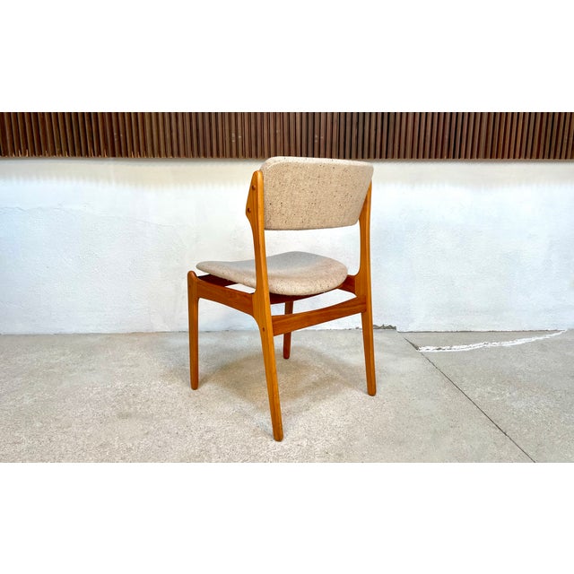 Beige Model 49 Dining Chairs in Teak by Erik Buch for O.D. Møbler, Denmark, 1960s, Set of 4 For Sale - Image 8 of 18