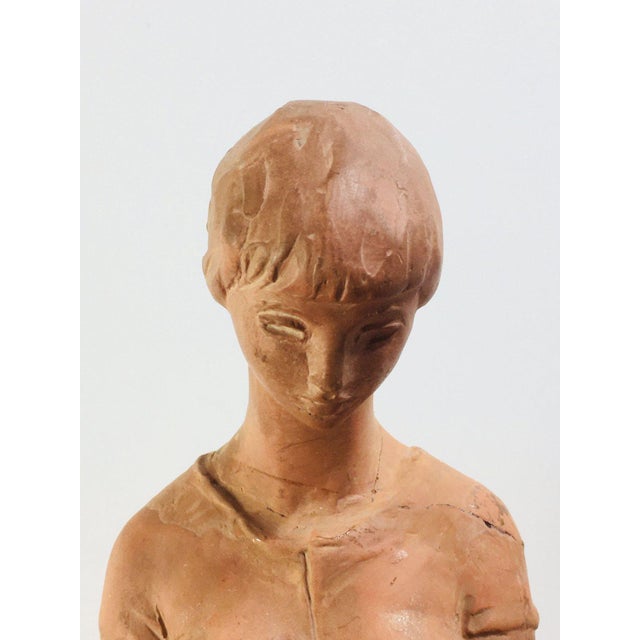 Artwork of the sculptor László Deák, marked on base: "DEÁK L." - the artist's signature scratched into the material....