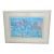 1990 Yamin Young Signed Limited Edition Serigraph Framed Blue Art Deco "Celadon Horses A" For Sale