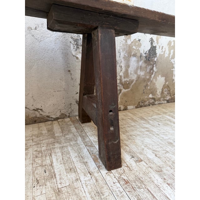 Oak Farm Bench, 1950s For Sale - Image 14 of 18