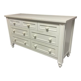 Pottery Barn Kids White Seven Drawer Dresser For Sale