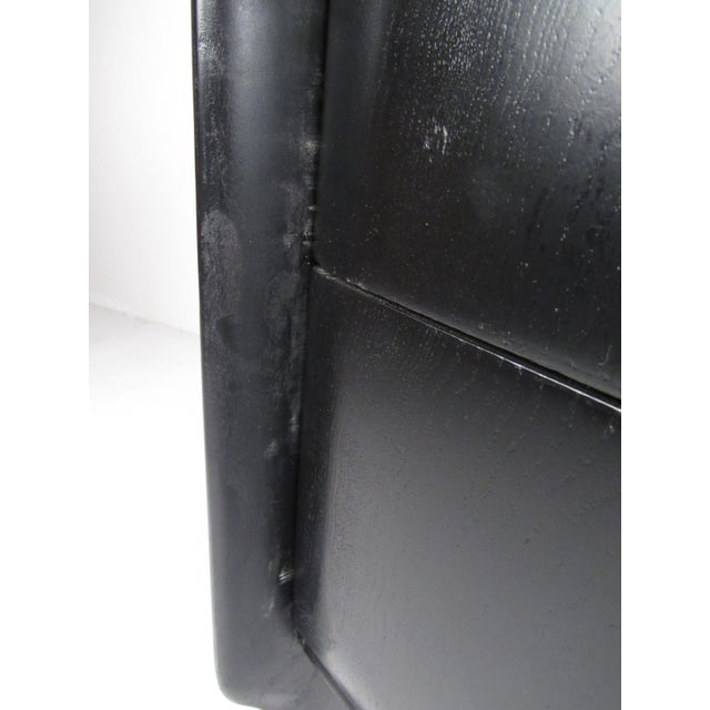 Black Italian Modern Glass Top Sideboard For Sale - Image 8 of 10