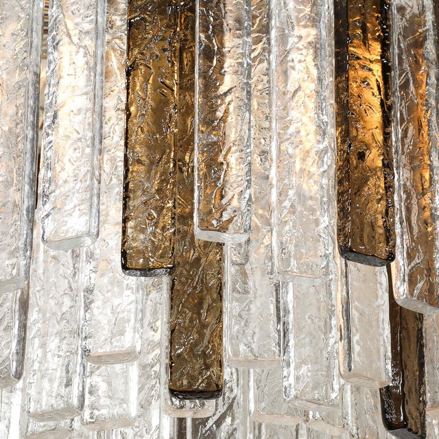 Pair of Mid-Century Modernist Hand-Blown Mottled Murano Glass Pendants by Venini For Sale - Image 9 of 18