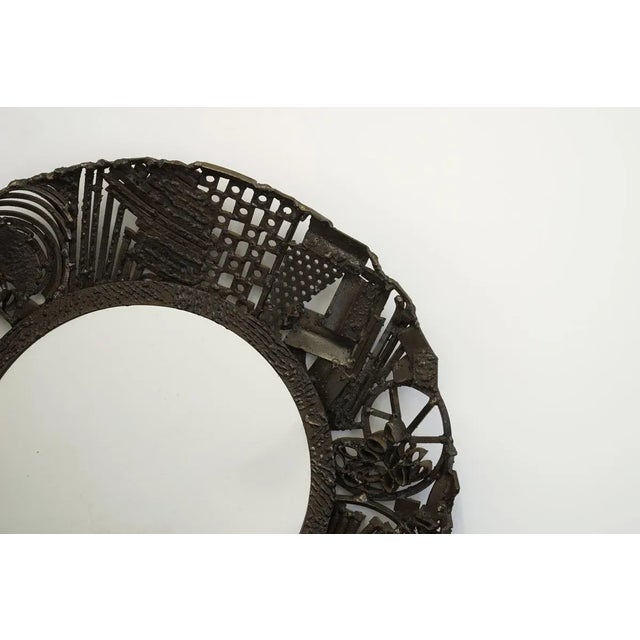 Brutalist Brutalist Rusted Steel Mirror, 1950s For Sale - Image 3 of 6