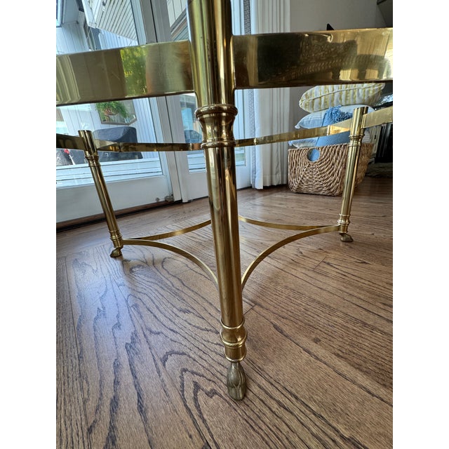 LaBarge Hollywood Regency Mid-Century Glass Cocktail Table For Sale - Image 10 of 11