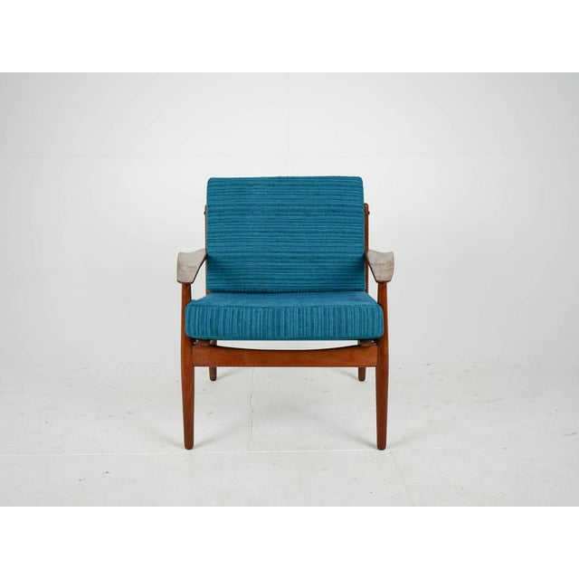 Blue Teak Lounge Chair by Arne Vodder for Glostrup Møbelfabrik , 1960s For Sale - Image 8 of 13