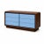 Postmodern dresser. Well made Refinished in a light blue/walnut lacquer.. Dresser is in excellent condition, ready to...