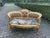 1970s French Louis XVI Gold Beech Brown Velvet Settee 1pc For Sale - Image 14 of 14