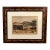 Mid-Century Style Rustic Cabin Original Watercolor With Inlaid Burl Frame For Sale