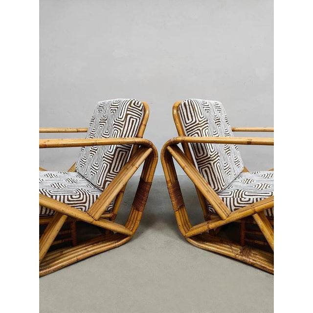 1960s Vintage Bamboo Lounge Chairs by Paul Frankl, 1960s, Set of 2 For Sale - Image 5 of 5