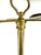 Brass Vintage Brass & Cast Iron Fireplace Tool Stand With Scalloped Ash Tray For Sale - Image 8 of 12