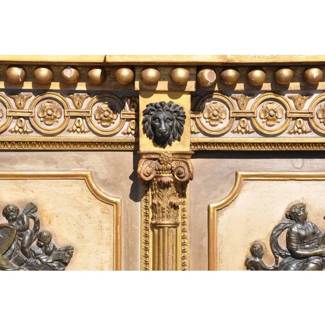 Early 19th C. Regency Original Neoclassical Overmantel Mirror For Sale - Image 4 of 5