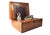 Victorian Military Campaign Burr Walnut Writing Slope Tooled Leather Skiver, Set of 4 For Sale - Image 11 of 15