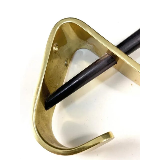 Mid-Century Italian Modern Brass & Lacquered Aluminum Coat Hooks, 1970s, Set of 4 For Sale - Image 16 of 18