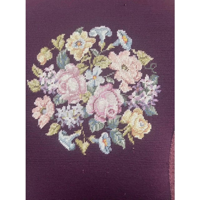 Late 19th Century Elegant Late 19th Century Victorian Rococo Revival Walnut Needlepoint Upholstered Armchair For Sale - Image 5 of 9
