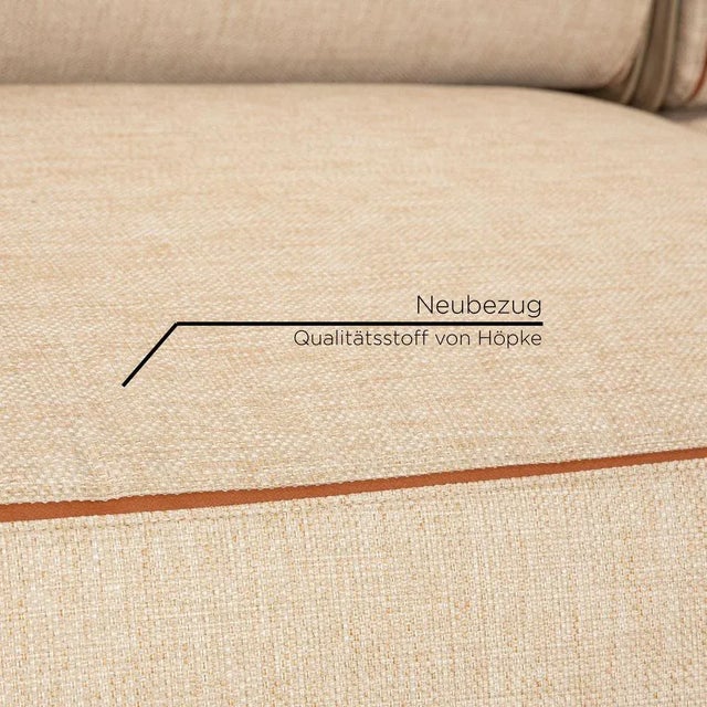 Modern Fendi Soho Element Fabric Corner Sofa Beige Module Recamiere Right Sofa Couch New Cover by Toan Nguyen For Sale - Image 3 of 10