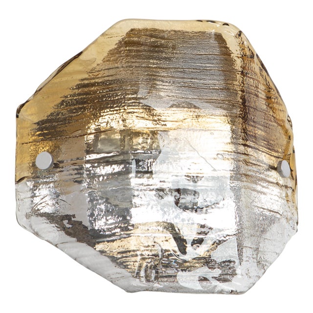 Large Glass Wall Light from Kalmar, Austria, 1970s For Sale