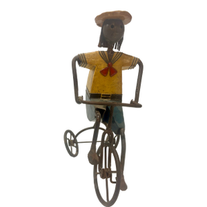 Manuel Felguérez Metal Sculpture Boy on a Tricycle 1960's