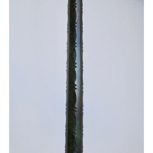 Floor Lamp in Patinated Bronze by Genet & Michon, France, 1940s For Sale - Image 4 of 9