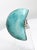 Metal Monumental Larimar Half-Moon Ring in Sculptural .925 Sterling Silver, Size 7.75 For Sale - Image 7 of 10