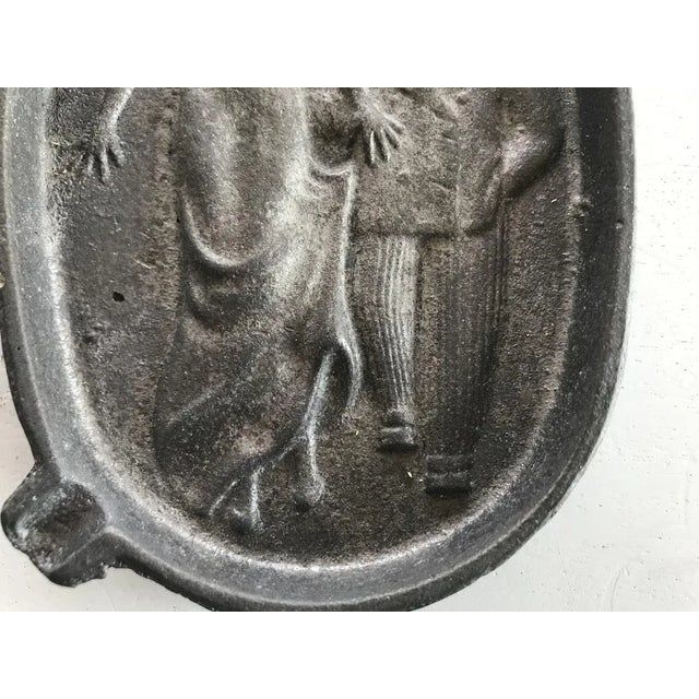 Double-Sided Cast Ashtray with Tin Picture, 19th Century For Sale - Image 3 of 9