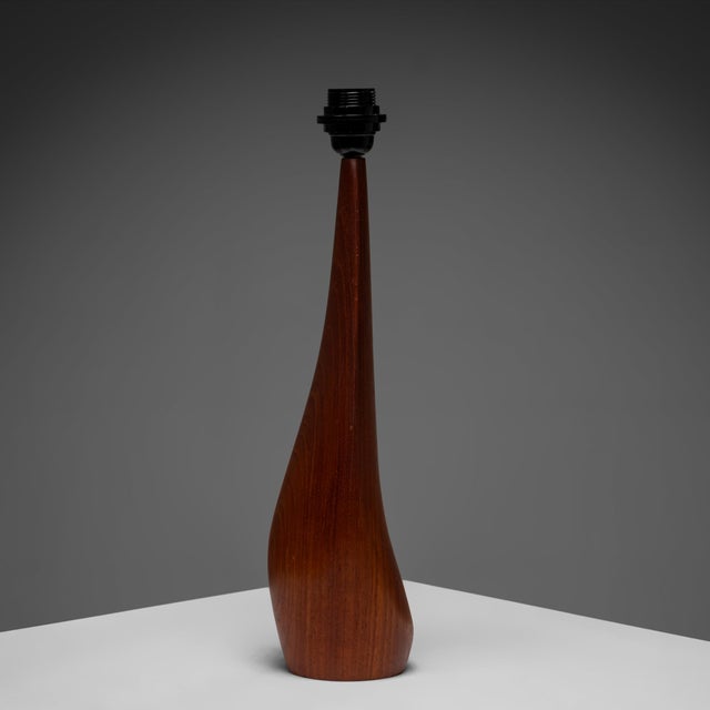 Teak Sculptural Table Lamp by Ernst Henriksen, Denmark, 1960s For Sale - Image 4 of 7