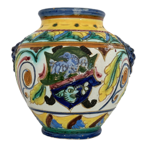 Italian Terra Cotta Majolica Vase