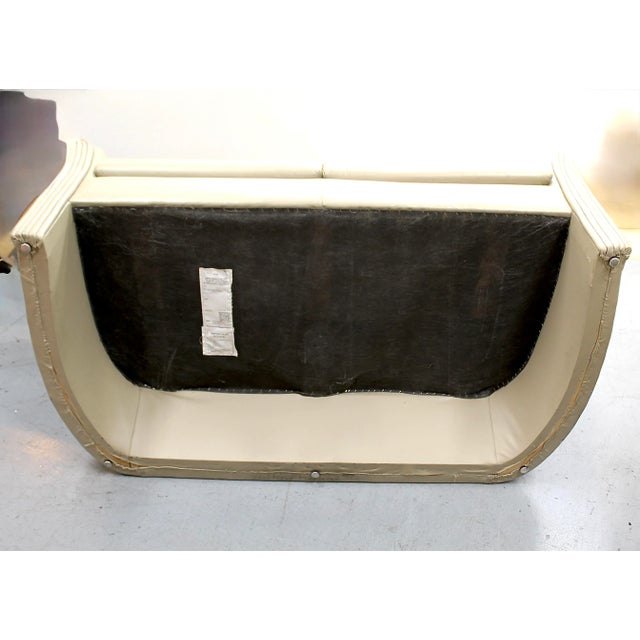 Patrician Furniture Co light sand premium leather loveseat. Sleek rolled edges. Comfortable and cool A pair of matching...