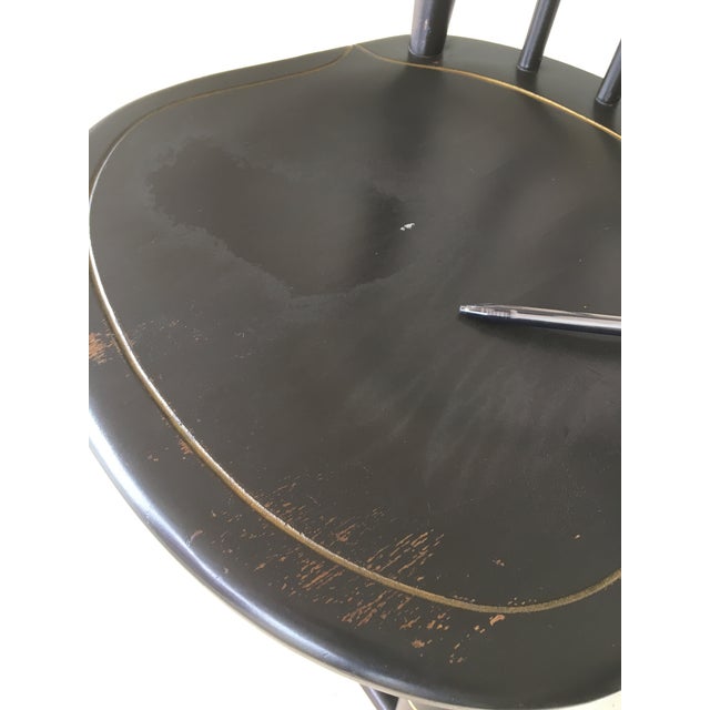 Nichols & Stone Ebonized Bicentennial Windsor Chairs Set of 4 Chairish