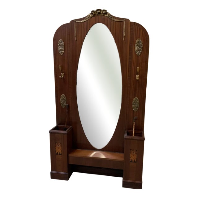 Antique Art Nouveau Wardrobe, 1910 For Sale