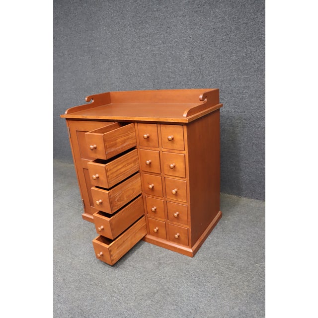 Bench-Made Solid Cherry Apothecary Cabinet For Sale - Image 10 of 14