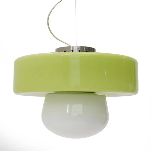 Vintage Glass Pendant Light, 1970s For Sale - Image 13 of 13