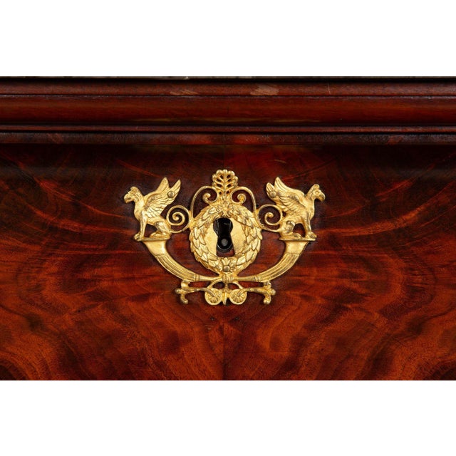 French Restauration Antique Mahogany Cylinder Roll-Top Desk Circa 1830 For Sale - Image 9 of 18