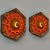 1970s German Orange Hex-Shaped Ceramic Wall Lights, 1970, Set of 2 For Sale - Image 5 of 10
