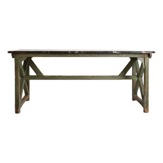 Marble Trompe Loeil Console Table, 1920s For Sale