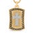 Imbued with spiritual elegance, this exquisite pendant merges the revered symbols of faith and valor—a luminous cross...
