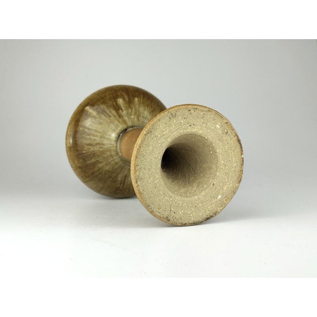 Ceramic Mid-Century Modern Mushroom Ikebana Vase by Erik Graeser, Denmark, 1960s For Sale - Image 7 of 10